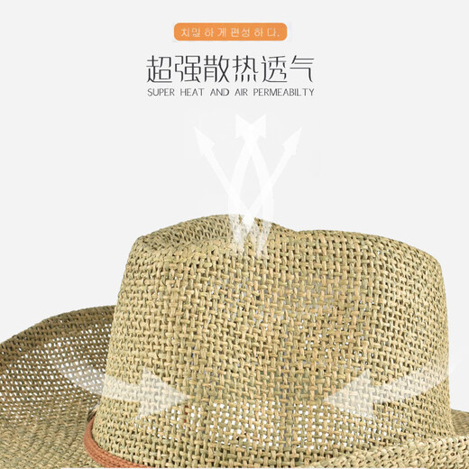 Somubay Western Denim Sombrero de paja Gat.