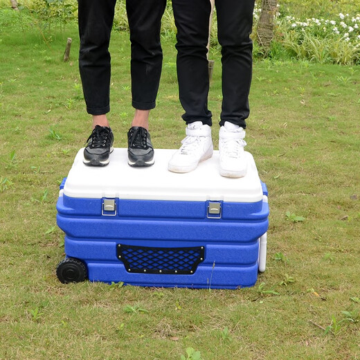 Warm Ice Bear 15-170L outdoor car-mounted sea fishing insulated refrigerator pu fishing stall camping picnic fresher refrigerated 90L wheel (6 sides PU layer