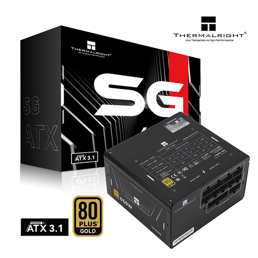 Thermalright (limin) rated 650W TR-SG650 ATX3.1 power supply, gold medal power supply, full module power supply, all Japanese electrolytic capacitors, 14CM small body power supply