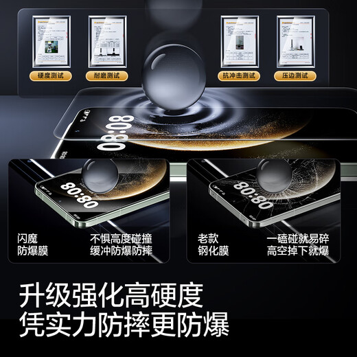 Flash Magic is suitable for Huawei mate70 tempered film, Mate70 mobile phone film, huawei lens ultra-high definition all-glass anti-fingerprint, explosion-proof and drop-proof protective film, mate70 enhanced version | explosion-proof and anti-fingerprint 2 pieces, suitable for Huawei mate70, damage guarantee