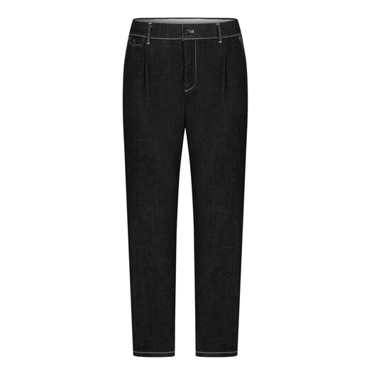 
K-Boxing men's casual micro-elastic silhouette loose straight jeans FQRT1509 black 35