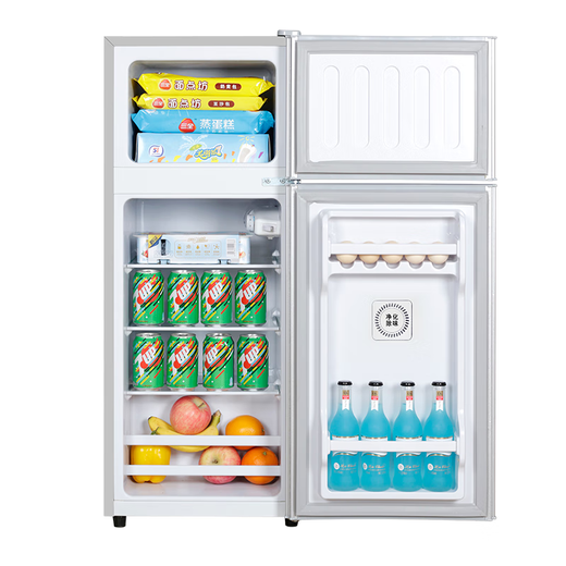 CHIGO 128-liter double-door refrigerator household small first-class energy efficiency refrigerated freezer small refrigerator rental dormitory office two-door power-saving fresh-keeping quick-frozen old-for-new 128DW purification and deodorization