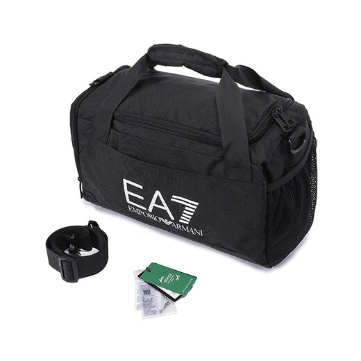 [Second-Hand 99 New] Nicht verwendet EA7 Männer/Frauen-Neutralstil einzelner Schulter-Crossbody-Bag Turnbag 7x000012 AF12157 UC001 Schwarzer Logo-Offset-Druck