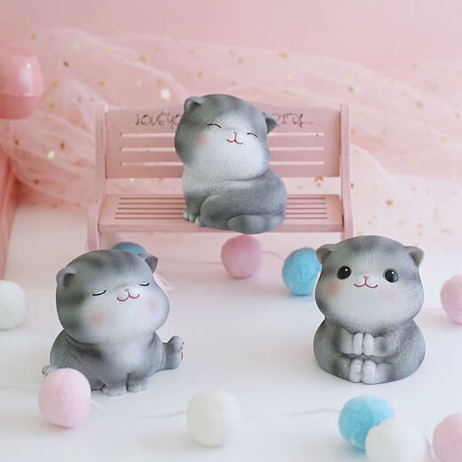 [Qu meisi] Geburtstagsgeschenk Katze Nika kleine Ornamente Mädchen-Herz niedlich