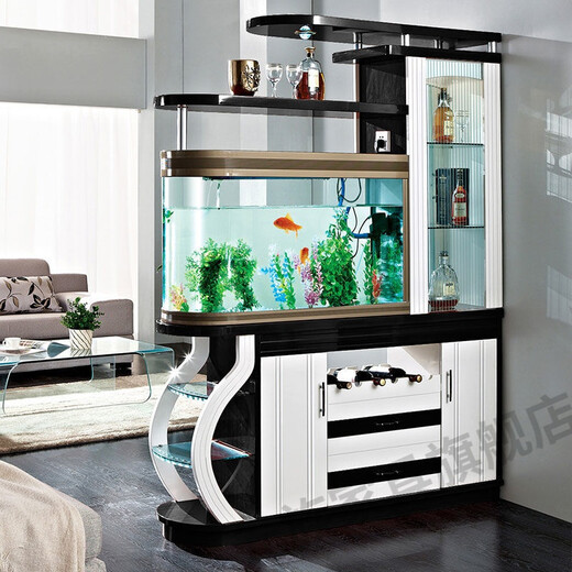 Cabinet de partition d'écran Yuanzu avec armoire d'entrée de poisson à poisson salon de cloisons simples moderne armoire à salle à double face armoires à vin chaussures 1822 Structure de cadre d'assemblage