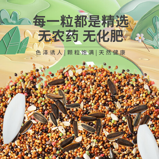 宠尚天（Jonsanty）鹦鹉饲料袋装CST841墨鱼骨营养均衡鸟粮混合鸟食虎皮牡丹玄凤1LB