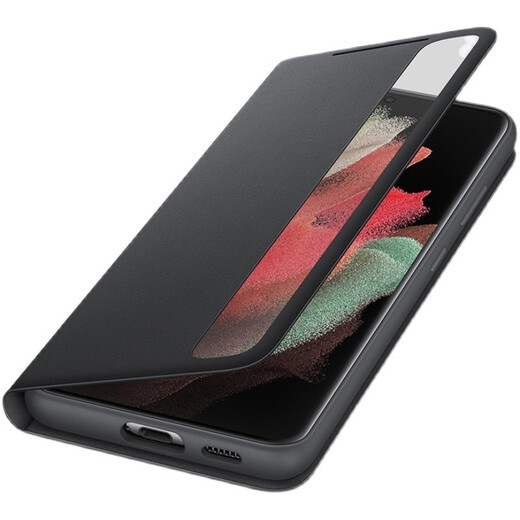 Jinhao Samsung S21 Case de teléfono móvil Ultra Mobile Flip Ventana de hibernación Smart Chip S21+ Caso de protección anti-caza de inclusión completa FE Business Flip Flip Flip Respuesta Samsung S21 Ultra Black [chip incorporado, respuesta sin flip]