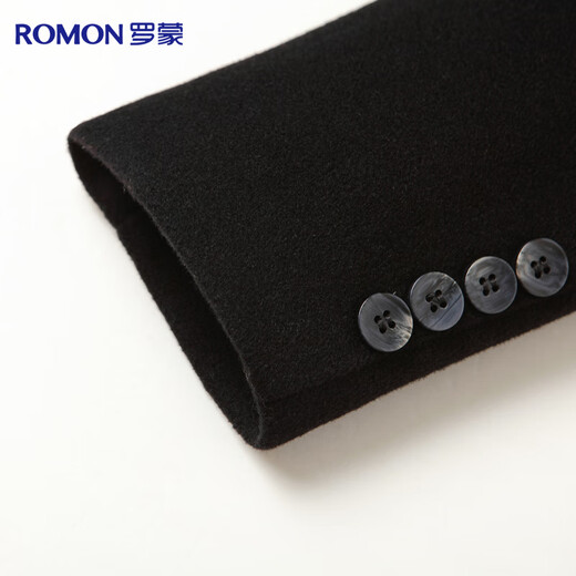 Romon 100% wool goose down lining double-sided woolen coat men's long knee-length autumn and winter double-breasted windbreaker outer suit