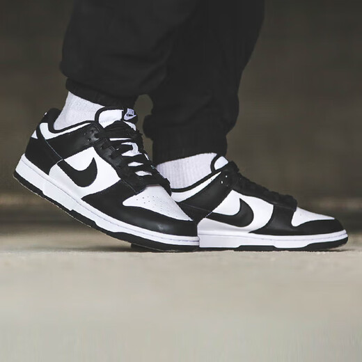 NIKE耐克夏季男款低帮板鞋Dunk Low时尚潮流舒适透气低帮休闲鞋运动鞋 DD1391-100/黑/白 42.5
