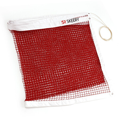 斯凯睿 羽毛球网便携式户外球网6.1m*0.76m四包边球网带钢丝绳标准网孔 四包边羽毛球网涤纶无结