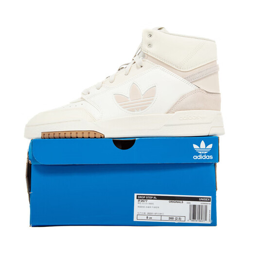 
Adidas Clover Shoes Women's Shoes 2025 Summer New DROP STEP SE Retro High-top Classic Sports Student Rest IF2677 Han Yu White/Meat Pink 38.5 (235mm)