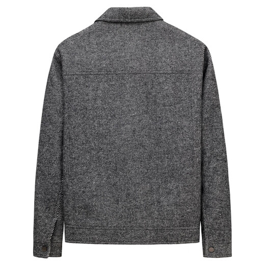 Dances with Wolves Containing Sheep Wool + Ultrasonic Lining Autumn and Winter Lapel Warm Jacket Men's Jacket 004 Huahui 190