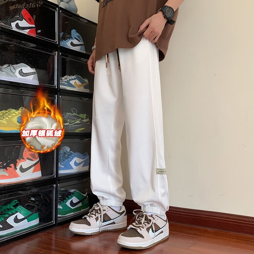 Pantalones casuales nuevos o de modo MODO Men insamanos American High Street Spring y otoño Versátiles Versátiles Sports Sports Tendencia K1049J Apricot Color Plus Velvet XL [sugerido 125-145Jin [Jin equivale a 0.5 kg]]]