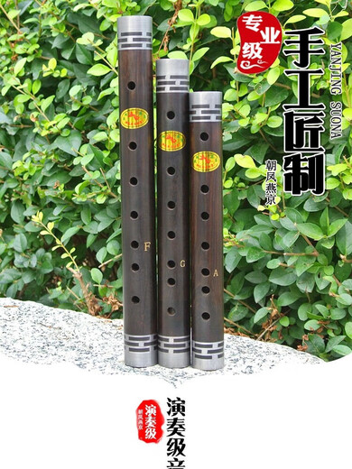 朝凤燕京管子乐器黑檀乌木专业大G调大F调A调高锡箍管成人儿童演奏催泪管 专业大G调（初学首选）