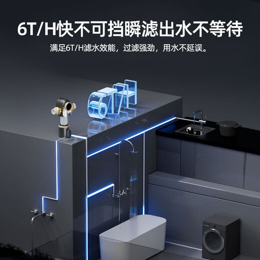 安吉尔前置过滤器家用反冲洗全铜自来水全屋大流量中央净水机3524 第三代升级款前置【送龙头滤芯1支】