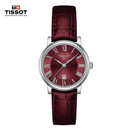 Tissot watch Carson Zhenme series women's watch Swiss quartz women's belt watch business watch New Year gift