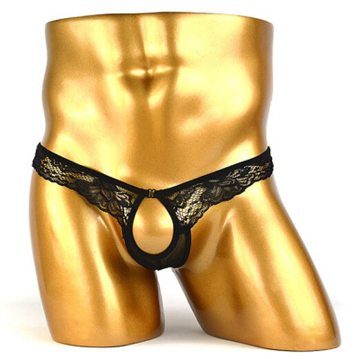 Confidential delivery of sexy men's sexy underwear men's thong underwear fully transparent T-pants passion free nightclub opening red one size
