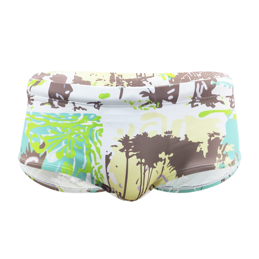 UXH Badehose Herren, kleiner Boxer, große Größe, eng anliegend, Anti-Peinlichkeit, Jugend-Badeanzug, Badehose aus heißem Frühlings-Polyestergewebe, hellgrün + Schwammpolster XXL