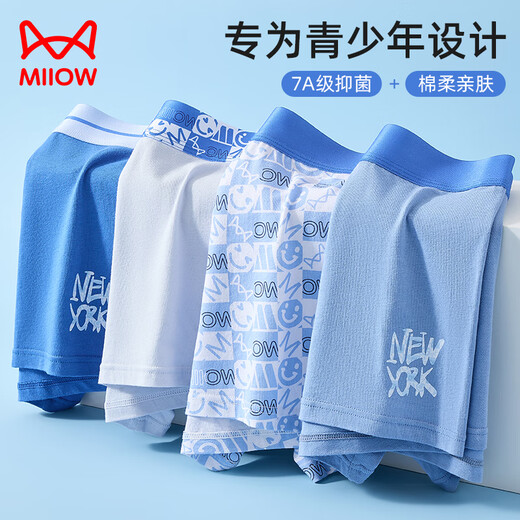 Catman children's underwear for boys, middle and high school students in the developmental period, spring and summer boxer briefs for teenagers, large size men's boxer shorts