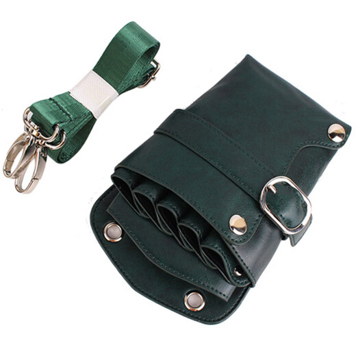 
Zero Rui Haircut Scissors Bag Hair Tool Bag Fashion Haircut Waist Bag One Shoulder Crossbody Bag Hair Salon Hair Stylist Special Bag 5 Pack Scissors Bag [Dark Green]