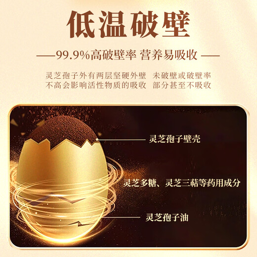 
Jinzhuan suspended the trading of broken wall Ganoderma lucidum spore powder capsules 80 capsules/bottles Spore powder capsules to regulate immunity 1 bottle