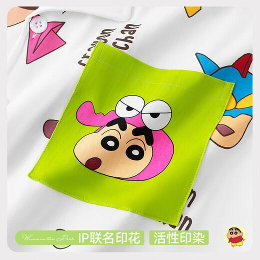 Gongdie Blogger Recommends Crayon Shin-chan Couple Pajamas for Women Pure Cotton Short-Sleeved Pants Cool Home Clothes Men's Suit Crayon Shin-chan Suit for Women 7A Antibacterial Fabric L (Recommended 100-120 Jin Jin equals 0.5 kg)