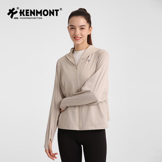 Kenmont卡蒙防晒衣女新款夏防紫外线宽松显瘦防晒服骑行外套女装KM-6198 KM-6198/裸粉色 均码