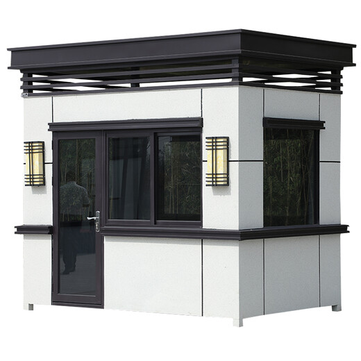 索领岗亭保安亭 真石漆钢结构成品岗亭厂家 不锈岗亭保安亭户外值班室 真石漆岗亭保安亭-设计图纸