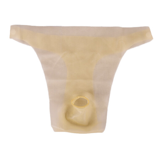 Sexy underwear men's thong latex underwear men's transparent sexy Yiyang pants adult sex products gay gay meat color all size