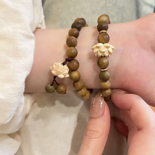 木串珠莲花手链2024女生新款中式手串禅意小众复古手饰闺蜜 M847+848莲花手链2件套