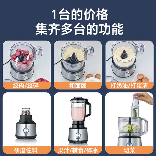 
SEVERIN SHIVERIN Home Full Automatic Cuisine Large Capacity Meat Grinder Ice Crushing Multi-Function Juice Machine 8 8-in-1 Food Materials Machine km3892
