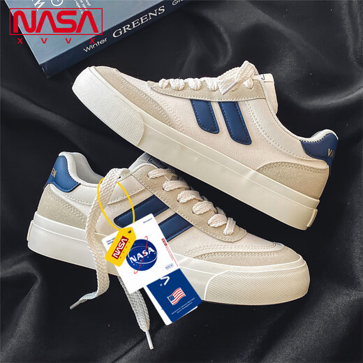 NASA XVVX Offizielle gemeinsame Schuhe Männer Ins trendy vielseitige Student Low Top Canvas Schuhe Herren Sportschuhe Herbstschuhe schwarz 42