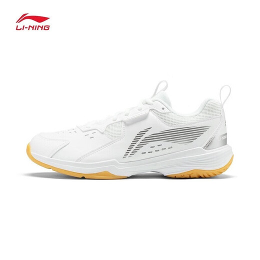 Li Ning (LI-NING) Badminton Shoes New Men's and Women's Almighty King Thunder Cushioning Anti-Slip Wear-Resistant Fashion Training Sports Shoes Wide Last Almighty King V TT001-5 White 46 (295mm)