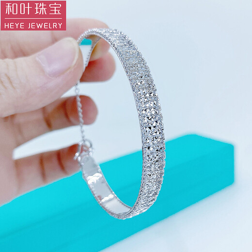 Heye Jewelry Explosive Starry Net Brushed Platinum Bracelet Women's Bracelet pt950 Women's Platinum Opening Adjustment 10.09g Can be worn with a net hand circumference of 14cm to 16cm