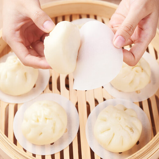 Jiamo steamer paper 500 sheets disposable non-stick oil paper household steamed bun pad paper steamer cloth round 8cm