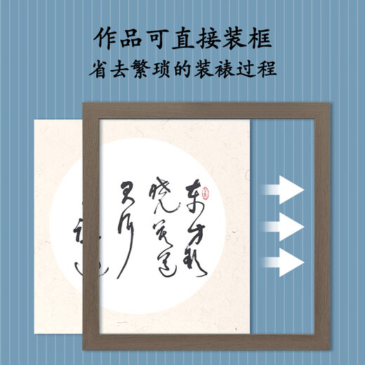 Deli (deli) rice paper cardboard, four treasures of the study, Chinese painting fan, meticulous calligraphy, soft card, round lens paper, half-cooked inner circle, outer antique 33*33cm, 10 sheets, gift