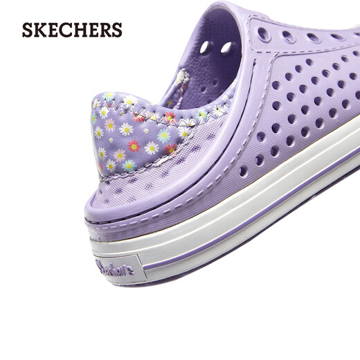 Skechers children's shoes, Crocs, girls' cute breathable sandals, versatile children's slippers for medium and large children 308006L Lavender/LAV 27.5 size