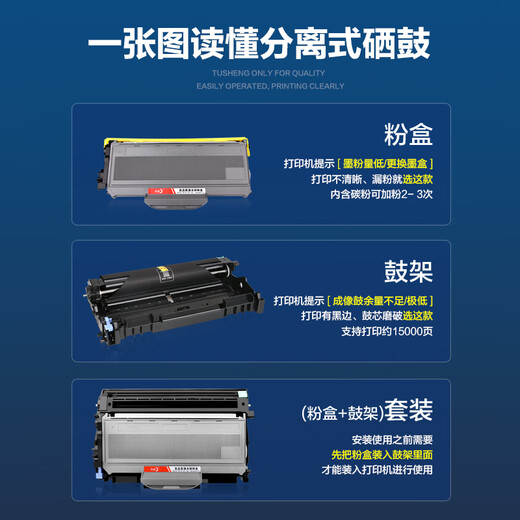 彩格适用兄弟TN2115大容量硒鼓套装hl2140 2150N mfc7340 7440n 7450 7840n dcp7030 7032 7040 7045 TN360