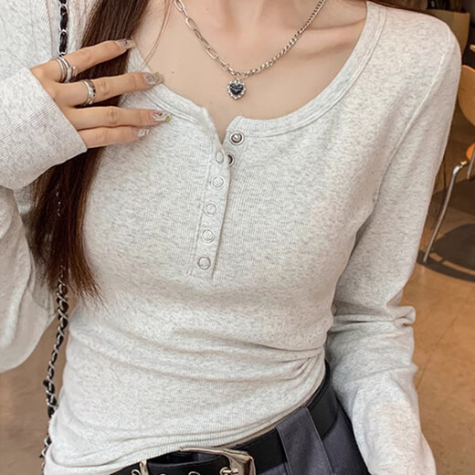 Yu Zhaolin's bottoming shirt for women 2024 new autumn and winter outer wear slim fit long-sleeved T-shirt threaded top