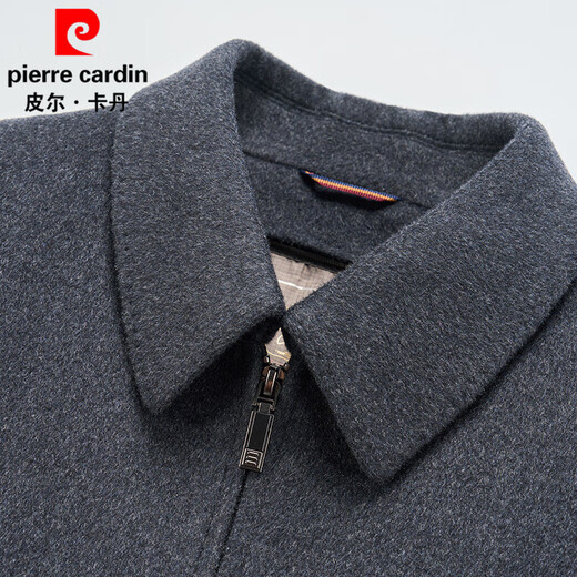 Pierre Cardin woolen coat men's winter removable down liner short woolen coat middle-aged and elderly business executive jacket