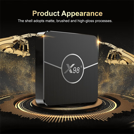 X98外贸网络电视机顶盒子晶晨S905W2安卓11定制4K视频广告播放器 4GB 64GB