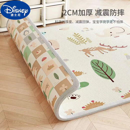 迪士尼（Disney）宝宝爬爬垫婴儿加厚客厅家用无甲醛成人垫子打地铺无味爬行垫 全新升级:双面防扣2厘米(宝妈必 必选款1.2米X1.8米