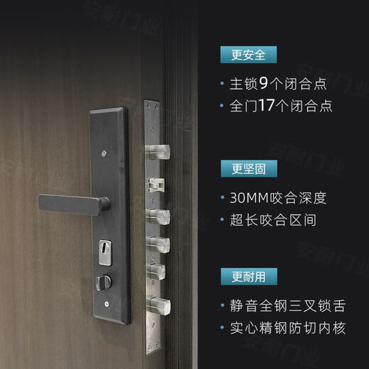 美克杰甲级防盗门家用安全门入户门进户门指纹锁极简木纹子母门ouli 不不包安装+机械锁(货运站自提) 单门1970X860外包外开