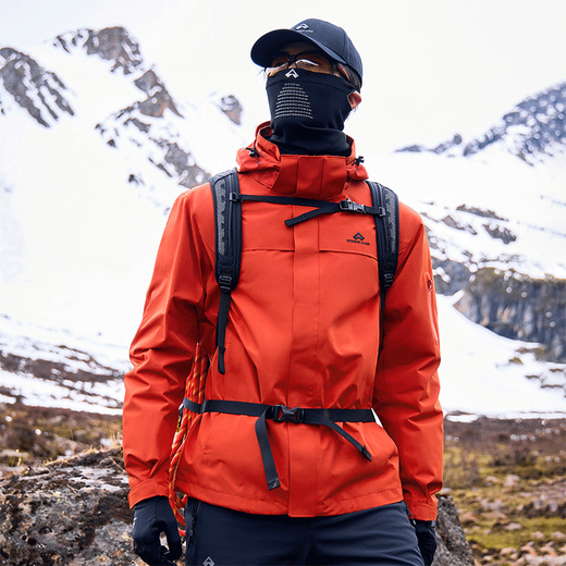 Pathfinder Suzaku Jacket Three-in-One Down Liner Men's Outdoor Heavy Rain Level Windproof and Waterproof Winter Warm Jacket Black Down Two-piece Set L