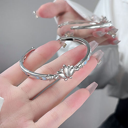 Fat Donglai Quality Mirror Lotus Ring Lotus New Buried Fulilian Closed Niche Simple Versatile Proposal Lotus Hand Ring Opening Adjustable Opening Adjustable