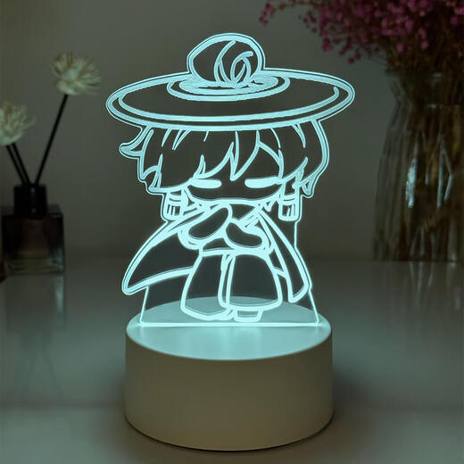 Zhong Chi Light Meets the Surrounding Night Light White Bird Wizard Vanity Garland Initial Doll Doll Birthday Gift Small Ornaments 9923 Cat Three Colors