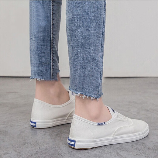 Chaussures en toile guerrière, chaussures blanches, chaussures pour hommes et femmes Nouvelles chaussures de chaussures paresseuses décontractées et polyvalentes décontractées