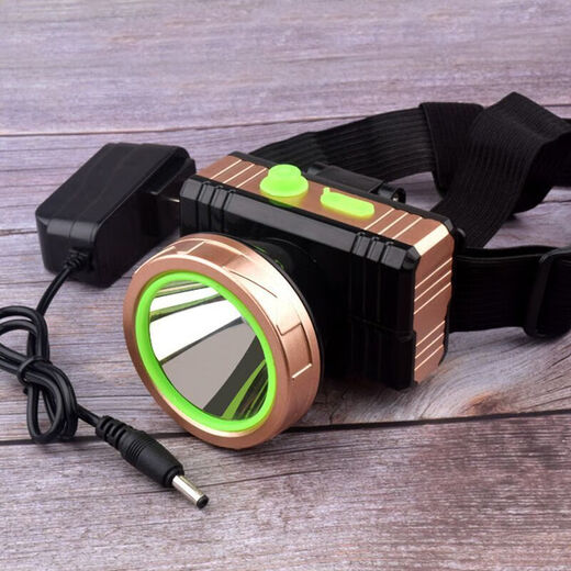 Group wear headlamp LED strong light long-range rechargeable lithium battery outdoor night riding fishing head-mounted miner's lamp upgraded white light lithium battery + two-level dimming A style