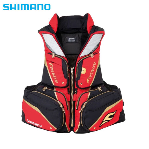 SHIMANO Shimano's new buoyant fishing vest, rock fishing life jacket, lightweight lure fishing suit, 21 models VF-111U red L