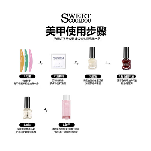 SweetCoolDou Non-Tearable Oily Nail Polish No Bake Quick Drying Drunken Red 12ml Burgundy Cherry Red Manicure CD038